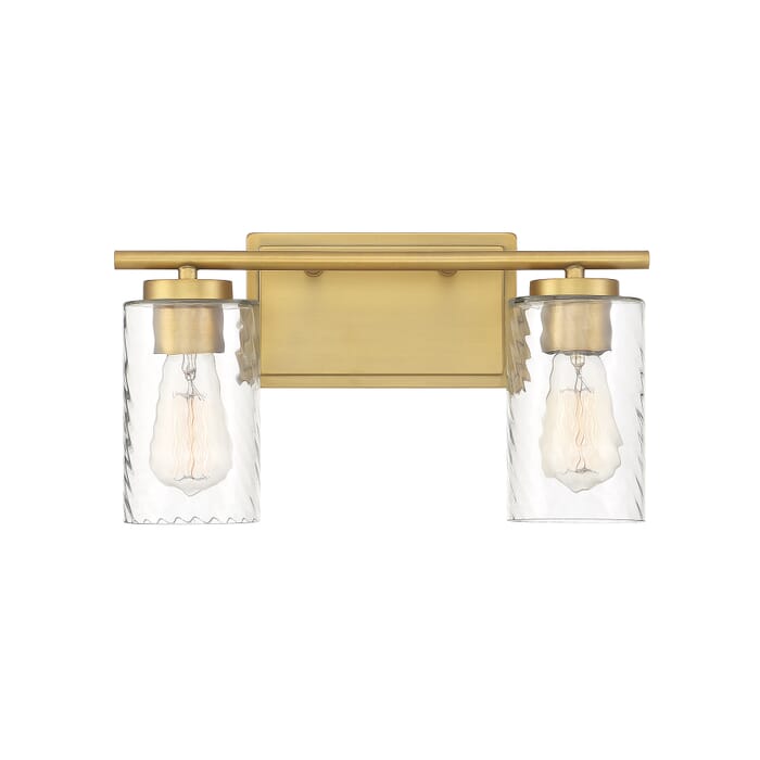 Trade Winds Raymond 2-Light Bathroom Vanity Light in Natural Brass Trade Winds Raymond 2-Light Bathroom Vanity Light in Natural Brass
