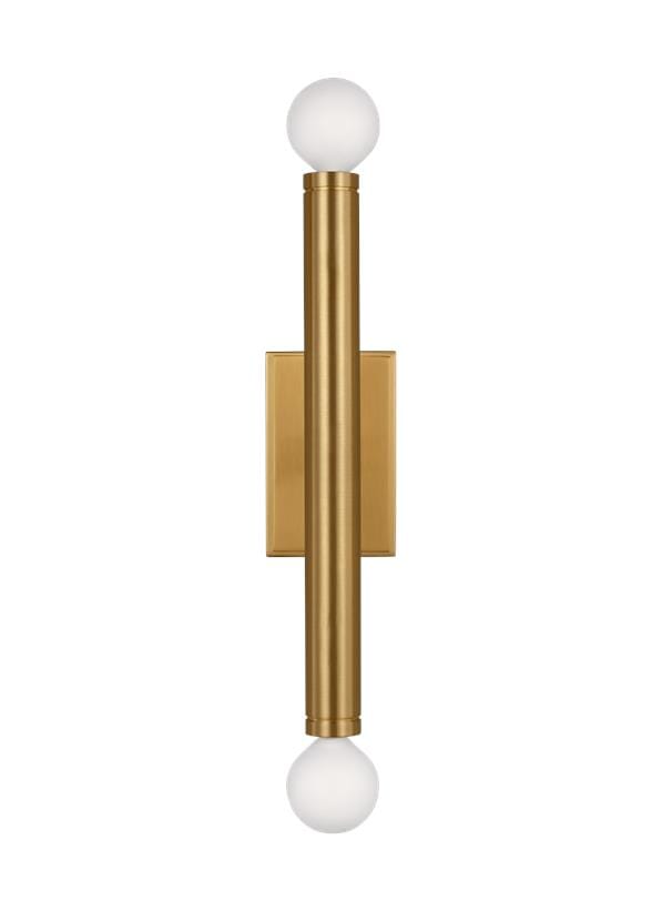 Generation Lighting Beckham Modern 2-Light Wall Sconce in Burnished Brass by Thomas O'Brien