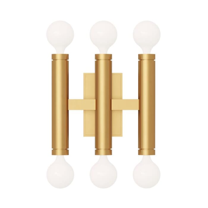 Generation Lighting Beckham Modern 6-Light Wall Sconce in Burnished Brass by Thomas O'Brien Generation Lighting Beckham Modern 6-Light Wall Sconce in Burnished Brass by Thomas O'Brien