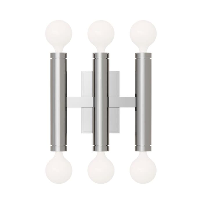 Generation Lighting Beckham Modern 6-Light Wall Sconce in Polished Nickel by Thomas O'Brien Generation Lighting Beckham Modern 6-Light Wall Sconce in Polished Nickel by Thomas O'Brien