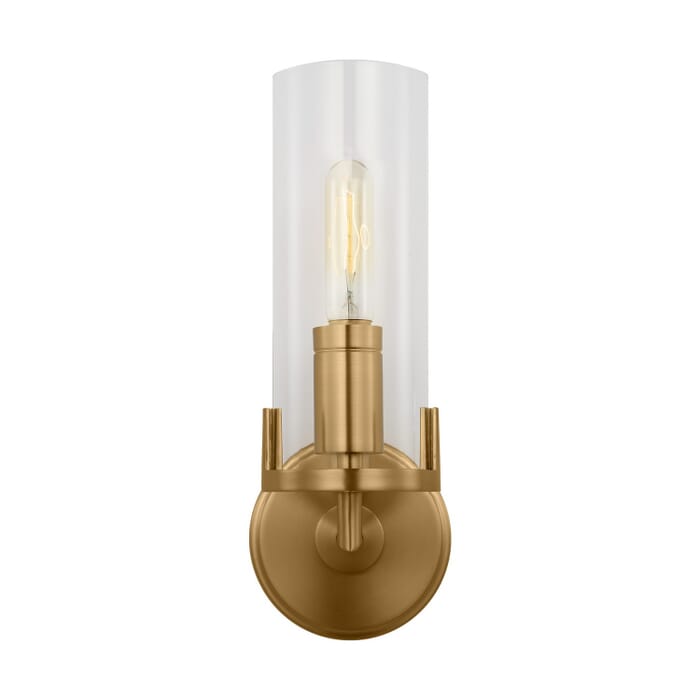 Mezzo 1-Light Bathroom Vanity Light in Burnished Brass Mezzo 1-Light Bathroom Vanity Light in Burnished Brass