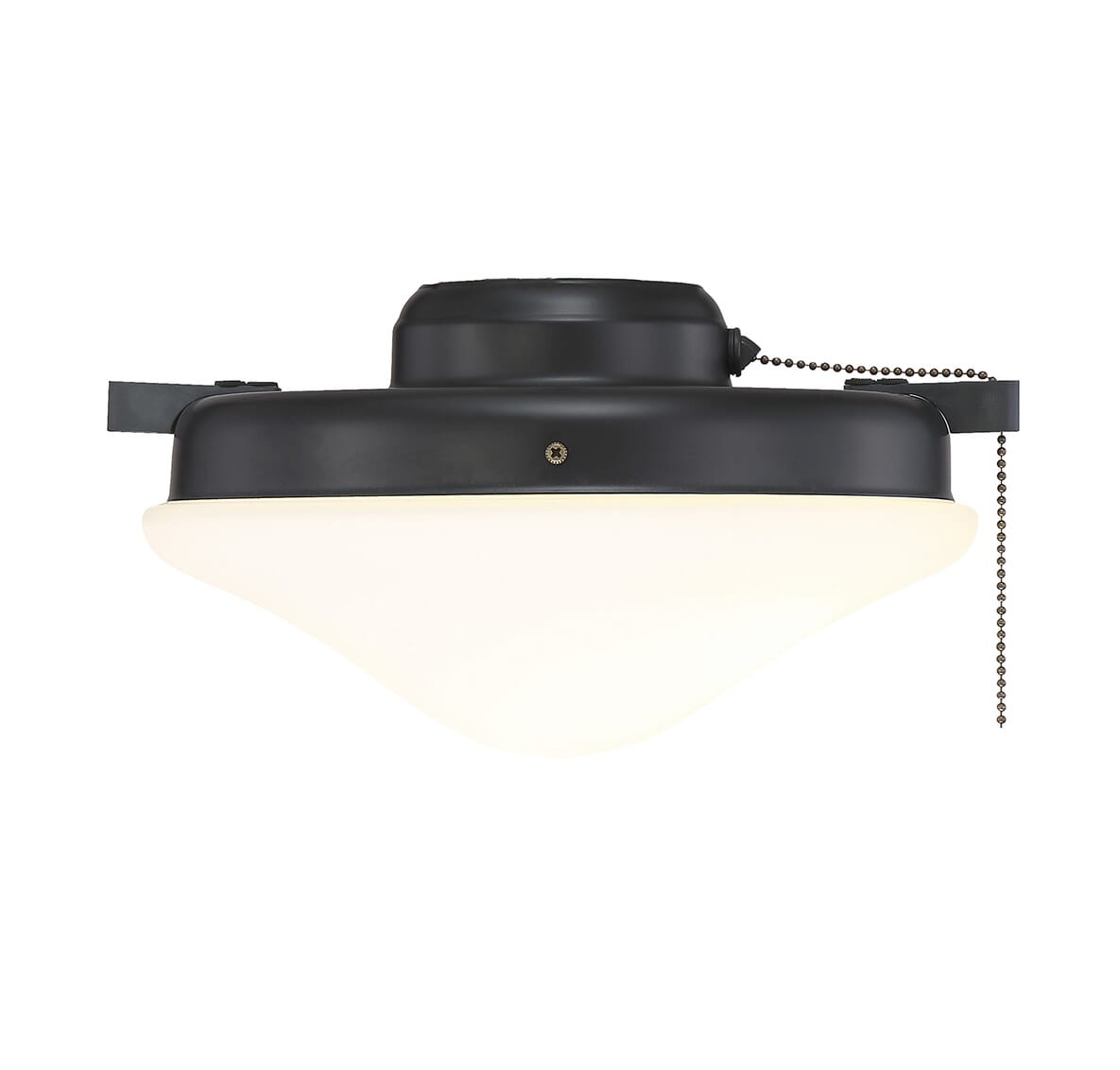 Quorum 2-Light Ceiling Fan Light Kit in Aged Brass with Satin Opal