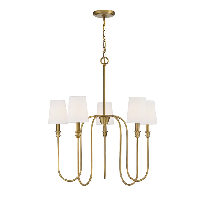 Trade Winds Lighting 5-Light Chandelier In Natural Brass Trade Winds Lighting 5-Light Chandelier In Natural Brass
