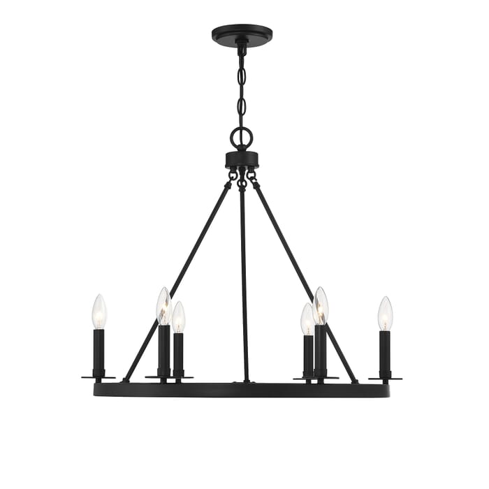 Trade Winds May 6-Light Chandelier in Matte Black Trade Winds May 6-Light Chandelier in Matte Black