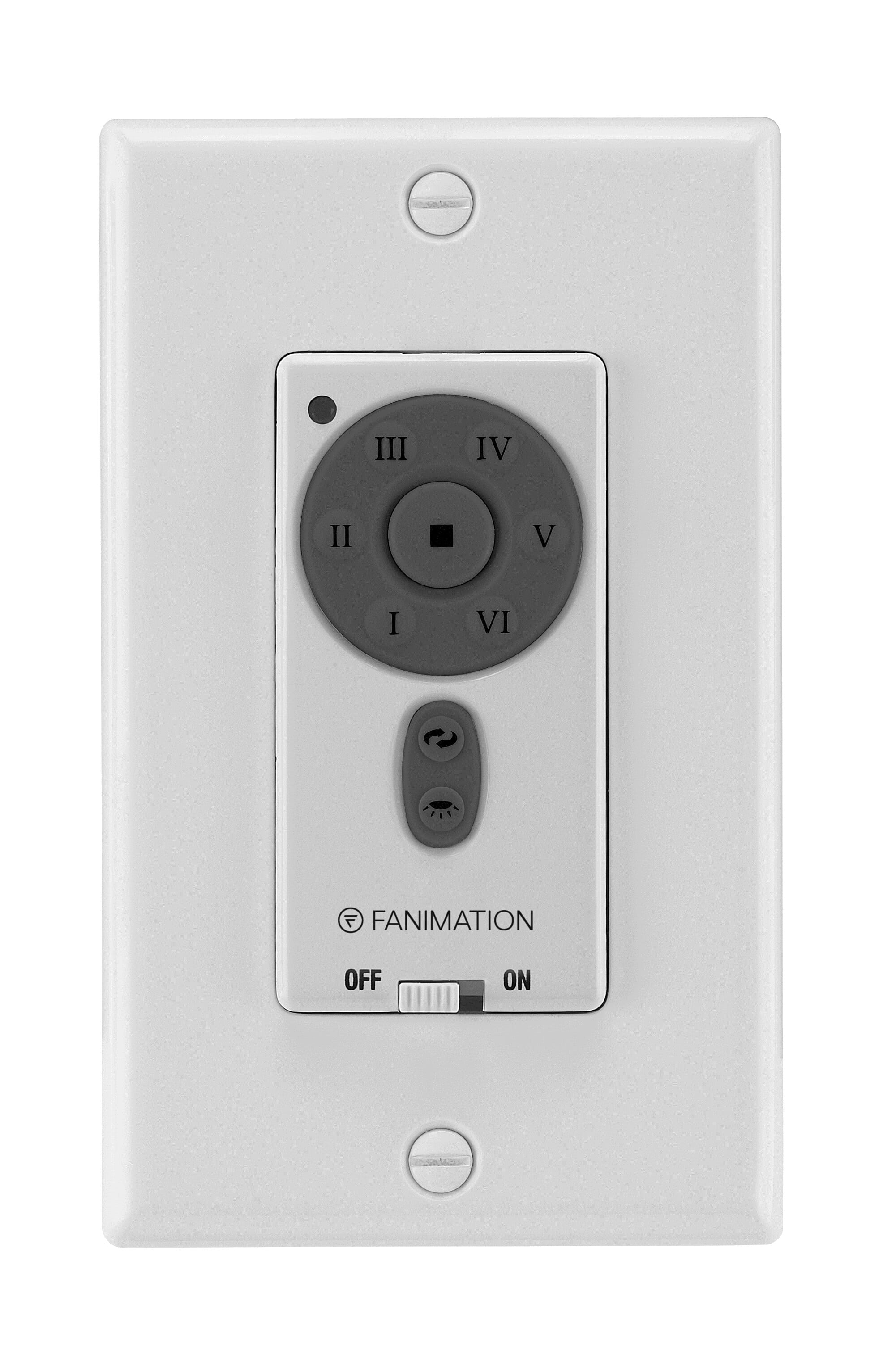 Fanimation Controls DC Motor Wall Control Reversing Fan Speed in White