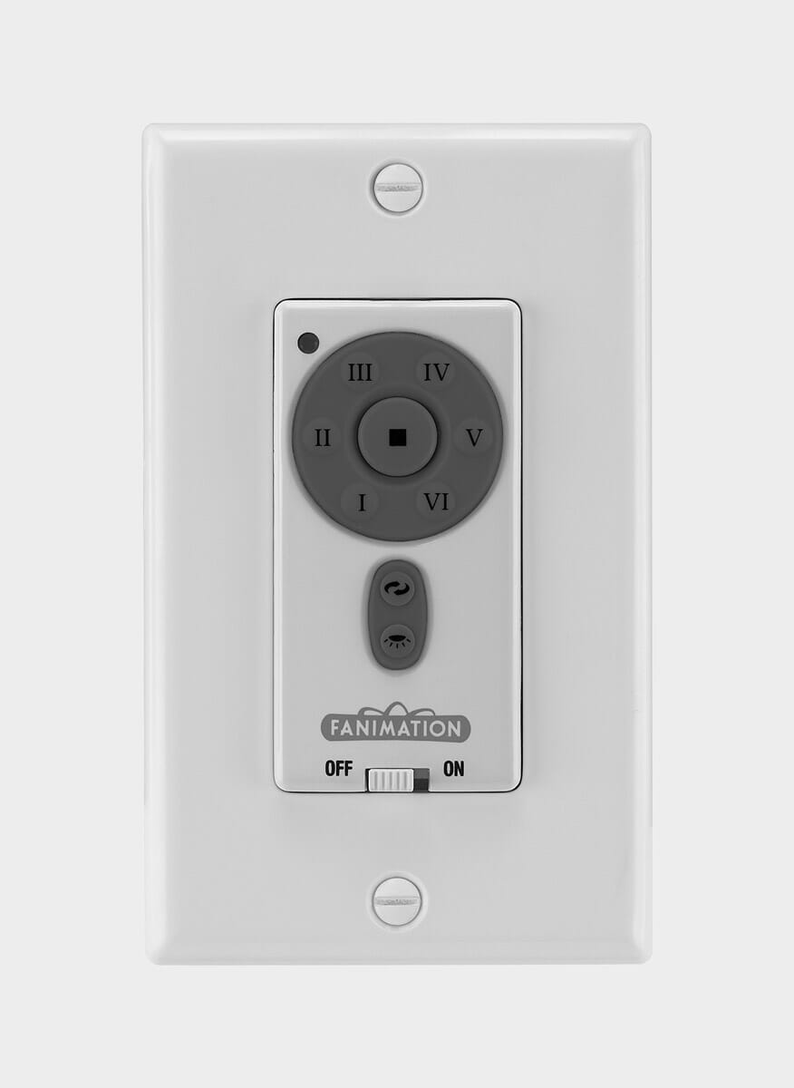 Fanimation Controls DC Motor Wall Control Reversing Fan Speed in White