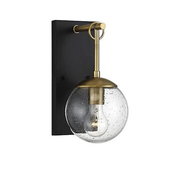 Trade Winds Outdoor Wall Light in Oil Rubbed Bronze With Brass Accents