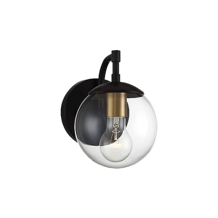 Trade Winds Lighting 1-Light Wall Sconce In Oil Rubbed Bronze With Brass Accents Trade Winds Lighting 1-Light Wall Sconce In Oil Rubbed Bronze With Brass Accents