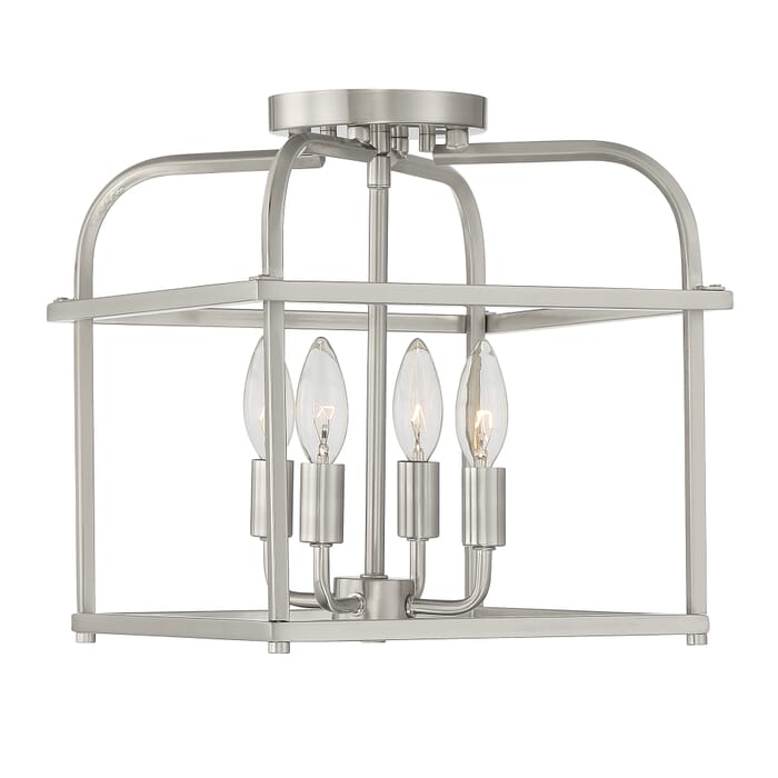 Trade Winds Lighting 4-Light Ceiling Light In Brushed Nickel Trade Winds Lighting 4-Light Ceiling Light In Brushed Nickel