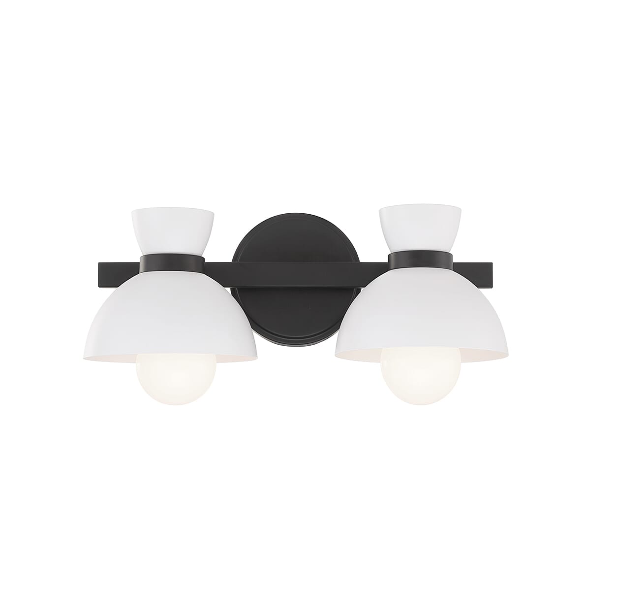 Trade Winds Bonnie 2-Light Bathroom Vanity Light in Matte Black