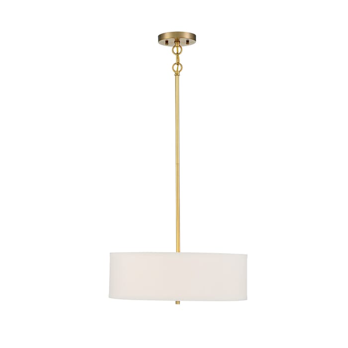 Trade Winds Lighting 3-Light Pendant Light In Natural Brass Trade Winds Lighting 3-Light Pendant Light In Natural Brass
