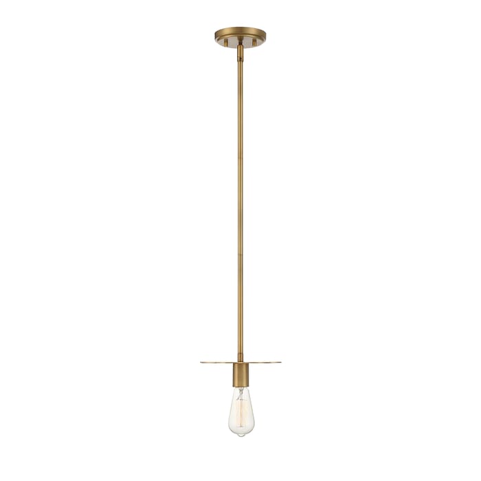 Trade Winds Lighting 1-Light Pendant Light In Natural Brass Trade Winds Lighting 1-Light Pendant Light In Natural Brass