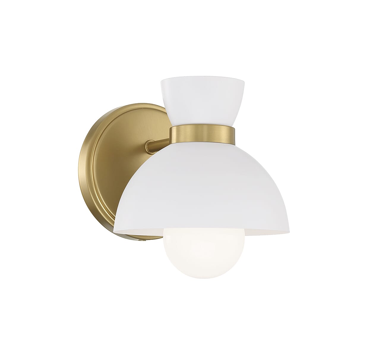 Trade Winds Bonnie 1-Light Wall Sconce in Natural Brass