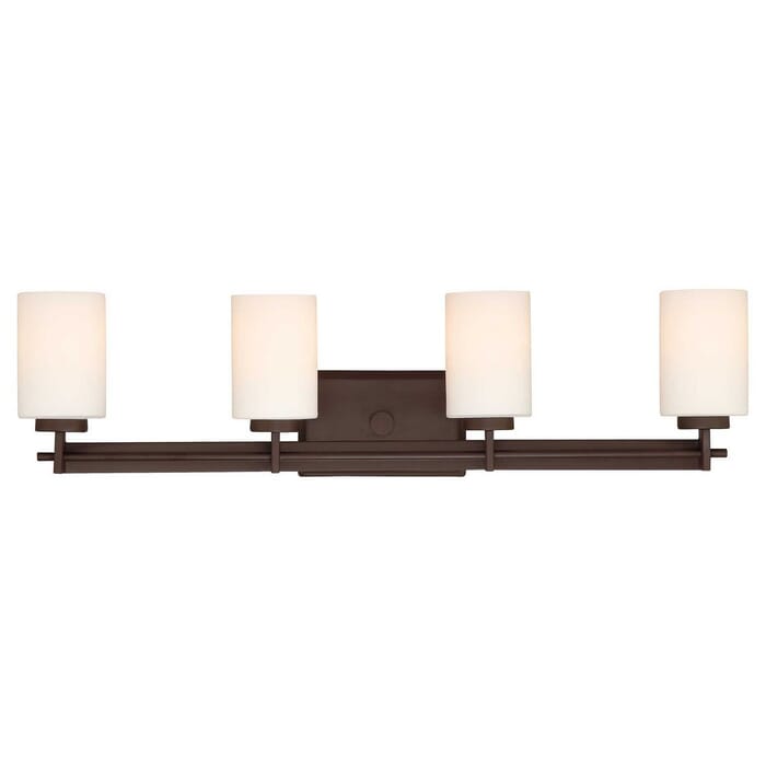 Quoizel Taylor 4-Light 8" Bathroom Vanity Light in Western Bronze Quoizel Taylor 4-Light 8" Bathroom Vanity Light in Western Bronze