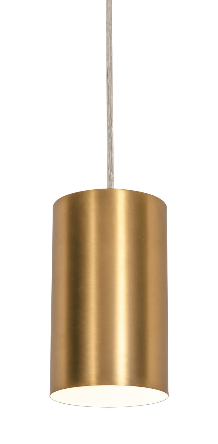 Tyke 1-Light Pendant in Satin Brass