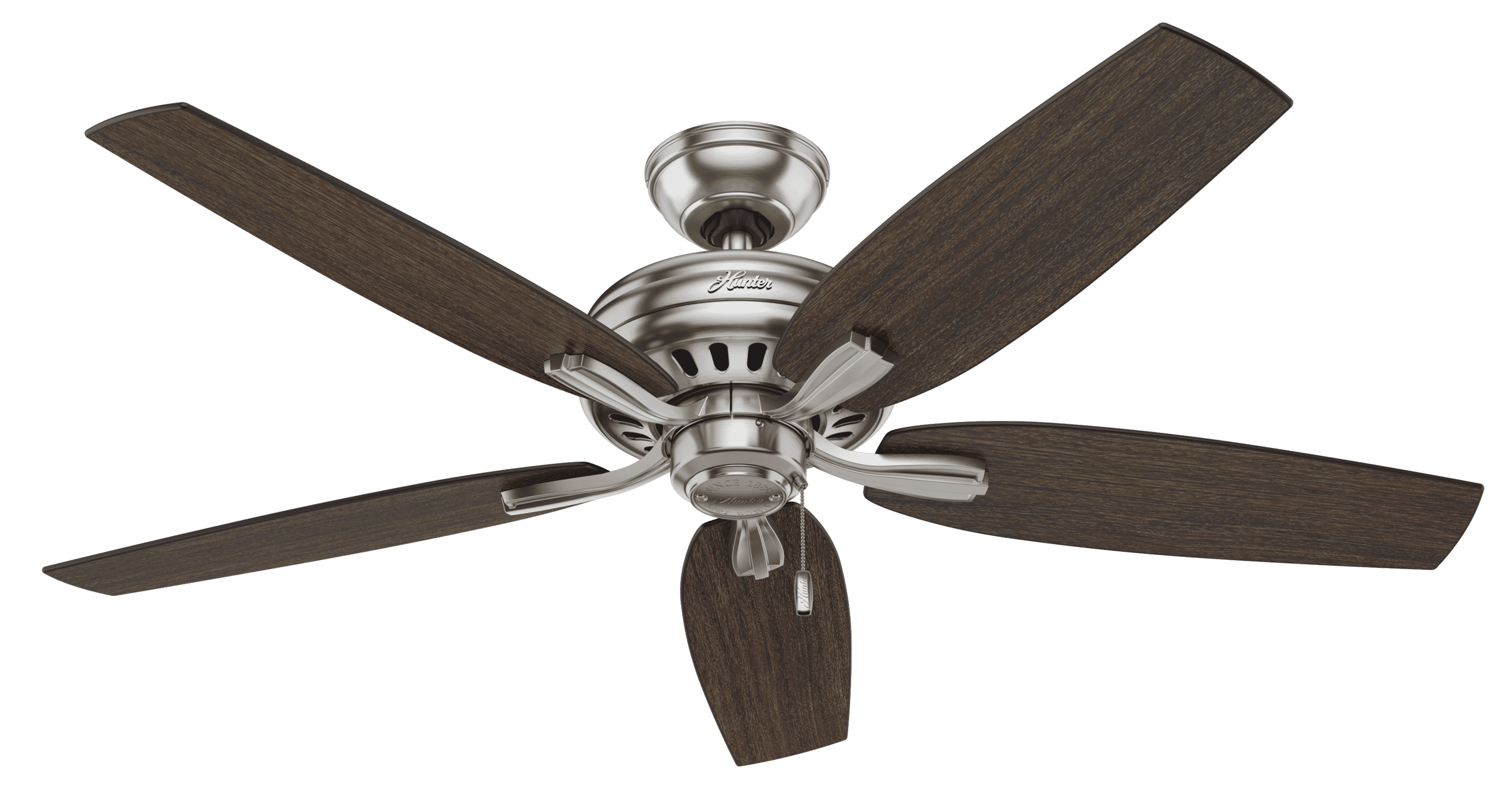 Hunter Newsome 52" Indoor Ceiling Fan in Brushed Nickel