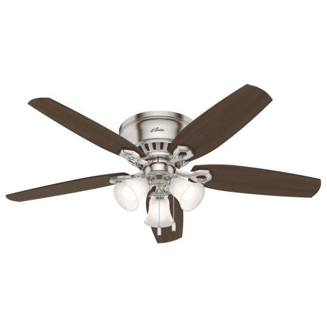 Indoor Flush Mount Ceiling Fan, Flush Mount Brushed Nickel Ceiling Fan Without Light