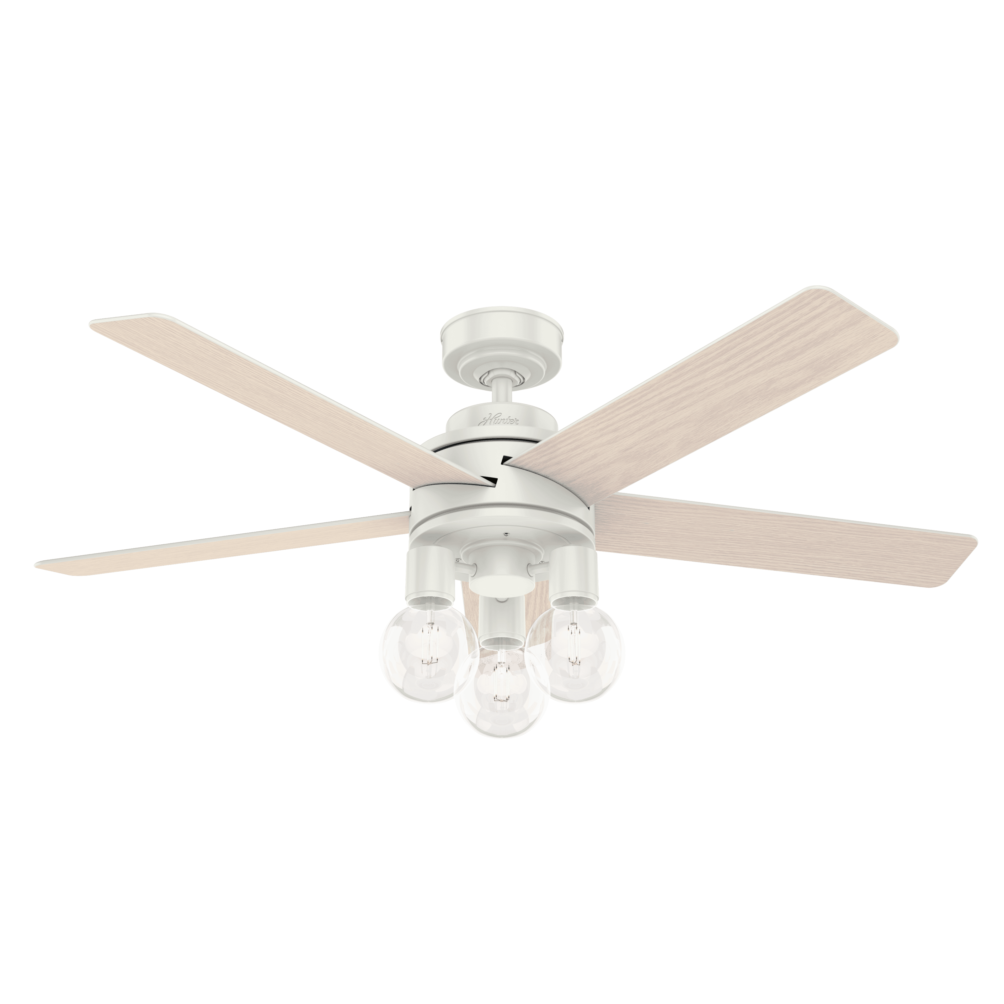 Hunter 3-Light 52" Indoor Ceiling Fan in Fresh White