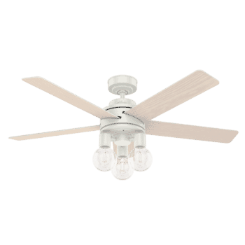 Hunter 3-Light 52" Indoor Ceiling Fan in Fresh White
