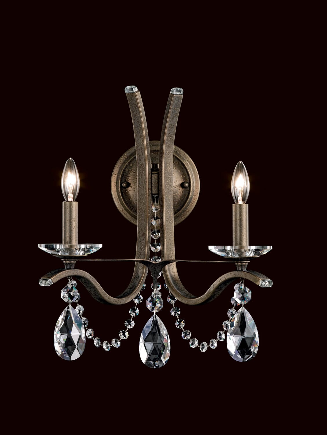 Vesca 2-Light Wall Sconce in Black