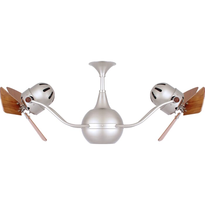 Vent-Bettina 3-Speed AC 44" Ceiling Fan in Brushed Nickel with Mahogany blades Vent-Bettina 3-Speed AC 44" Ceiling Fan in Brushed Nickel with Mahogany blades