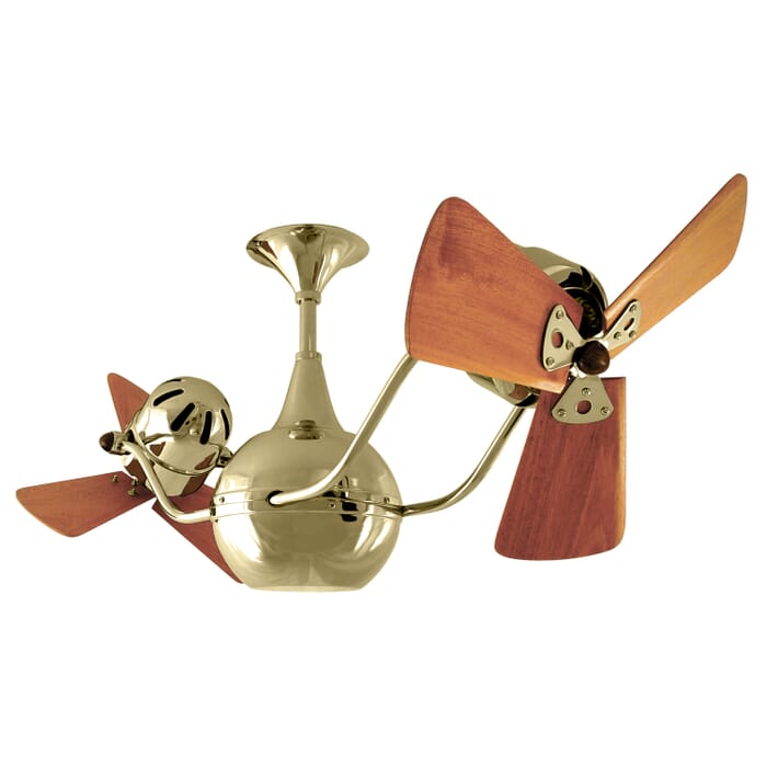 Vent-Bettina 3-Speed AC 44" Ceiling Fan in Polished Brass with Mahogany blades Vent-Bettina 3-Speed AC 44" Ceiling Fan in Polished Brass with Mahogany blades