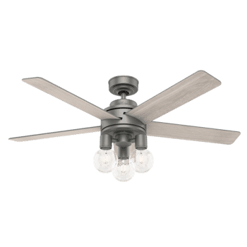 Hunter 3-Light 52" Indoor Ceiling Fan in Matte Silver
