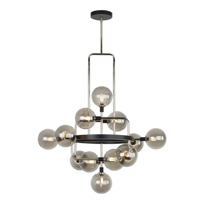 Tech Viaggio Chandelier in Smoke/Polished Nickel Tech Viaggio Chandelier in Smoke/Polished Nickel