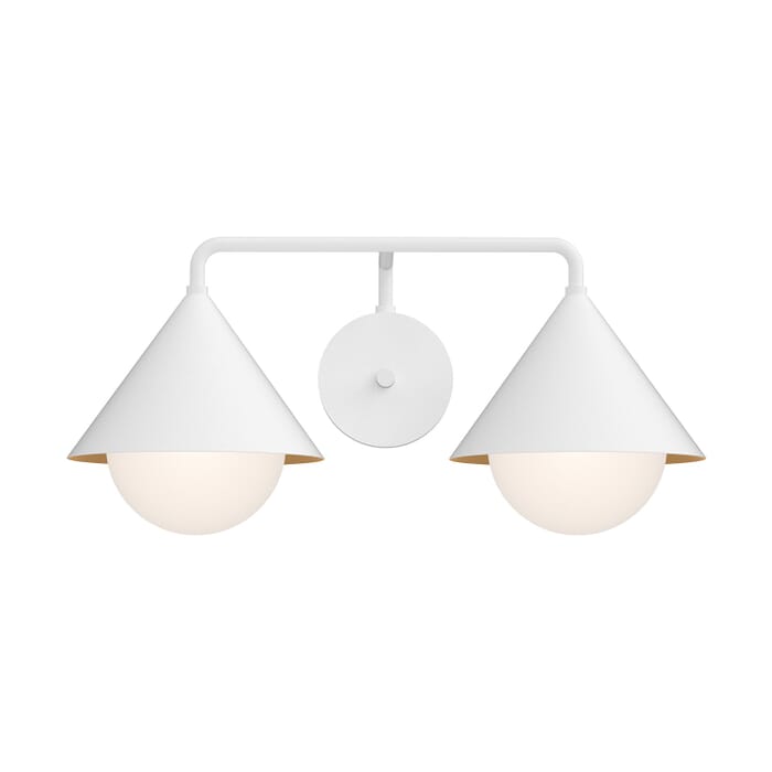 Remy 2-Light Bathroom Vanity Light in White Remy 2-Light Bathroom Vanity Light in White