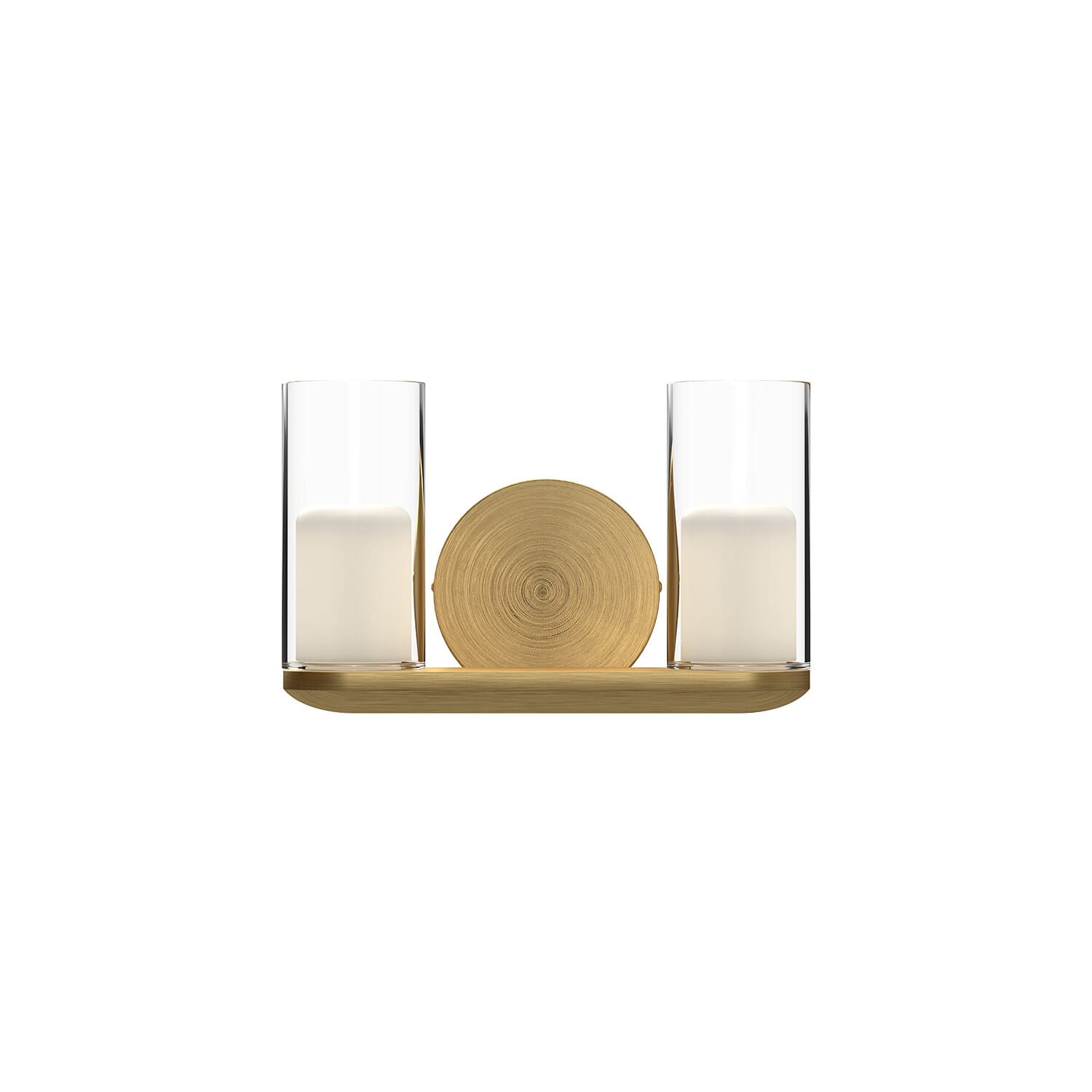 Brushed Gold Clear LED Vanity from the Birch Collection