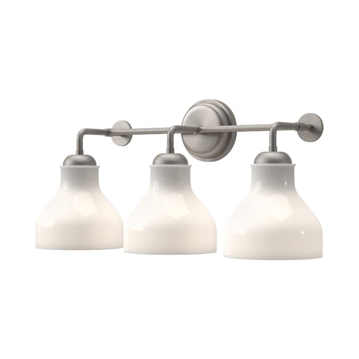 Westlake 3-Light Bathroom Vanity Light in Brushed Nickel Westlake 3-Light Bathroom Vanity Light in Brushed Nickel