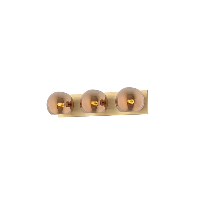 Willow 3-Light Bathroom Vanity Light in Brushed Gold Willow 3-Light Bathroom Vanity Light in Brushed Gold