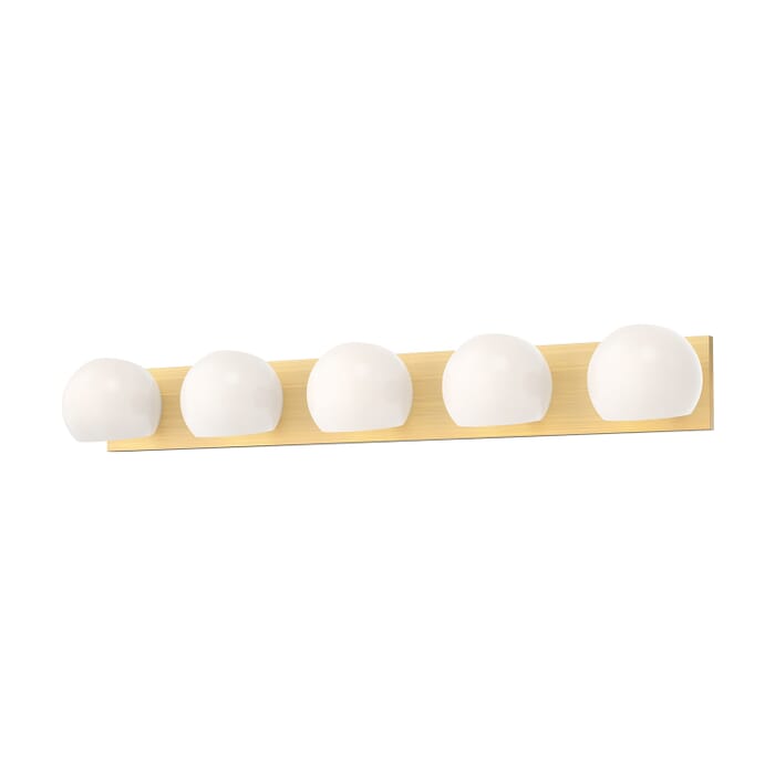 Willow 5-Light Bathroom Vanity Light in Brushed Gold Willow 5-Light Bathroom Vanity Light in Brushed Gold
