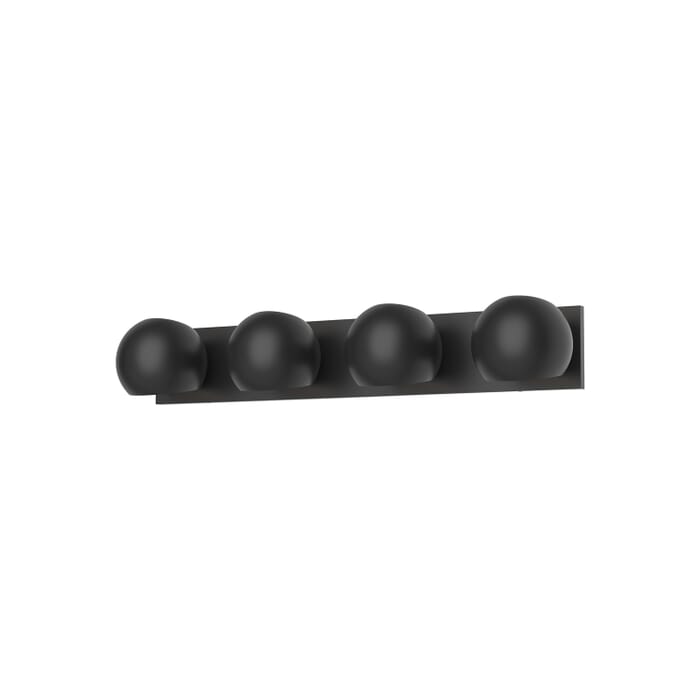 Willow 4-Light Bathroom Vanity Light in Matte Black Willow 4-Light Bathroom Vanity Light in Matte Black