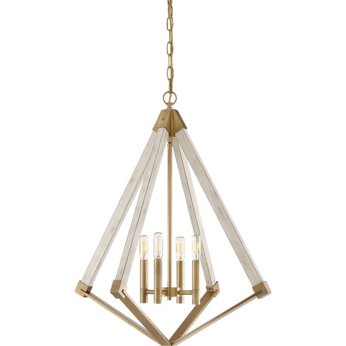 Quoizel Viewpoint 4-Light 28" Transitional Chandelier in Weathered Brass Quoizel Viewpoint 4-Light 28" Transitional Chandelier in Weathered Brass