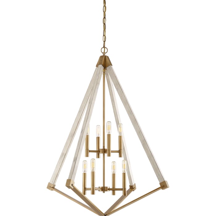 Quoizel Viewpoint 8-Light 38" Transitional Chandelier in Weathered Brass Quoizel Viewpoint 8-Light 38" Transitional Chandelier in Weathered Brass