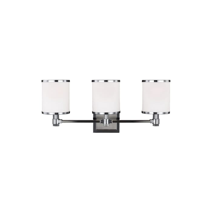 Feiss Prospect Park 3-Light Bathroom Vanity Light in Satin Nickel Feiss Prospect Park 3-Light Bathroom Vanity Light in Satin Nickel