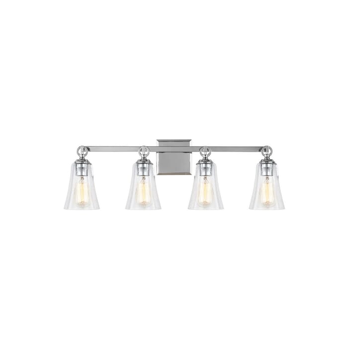 Generation Lighting Monterro 4-Light Bathroom Vanity Light in Chrome by Sean Lavin Generation Lighting Monterro 4-Light Bathroom Vanity Light in Chrome by Sean Lavin