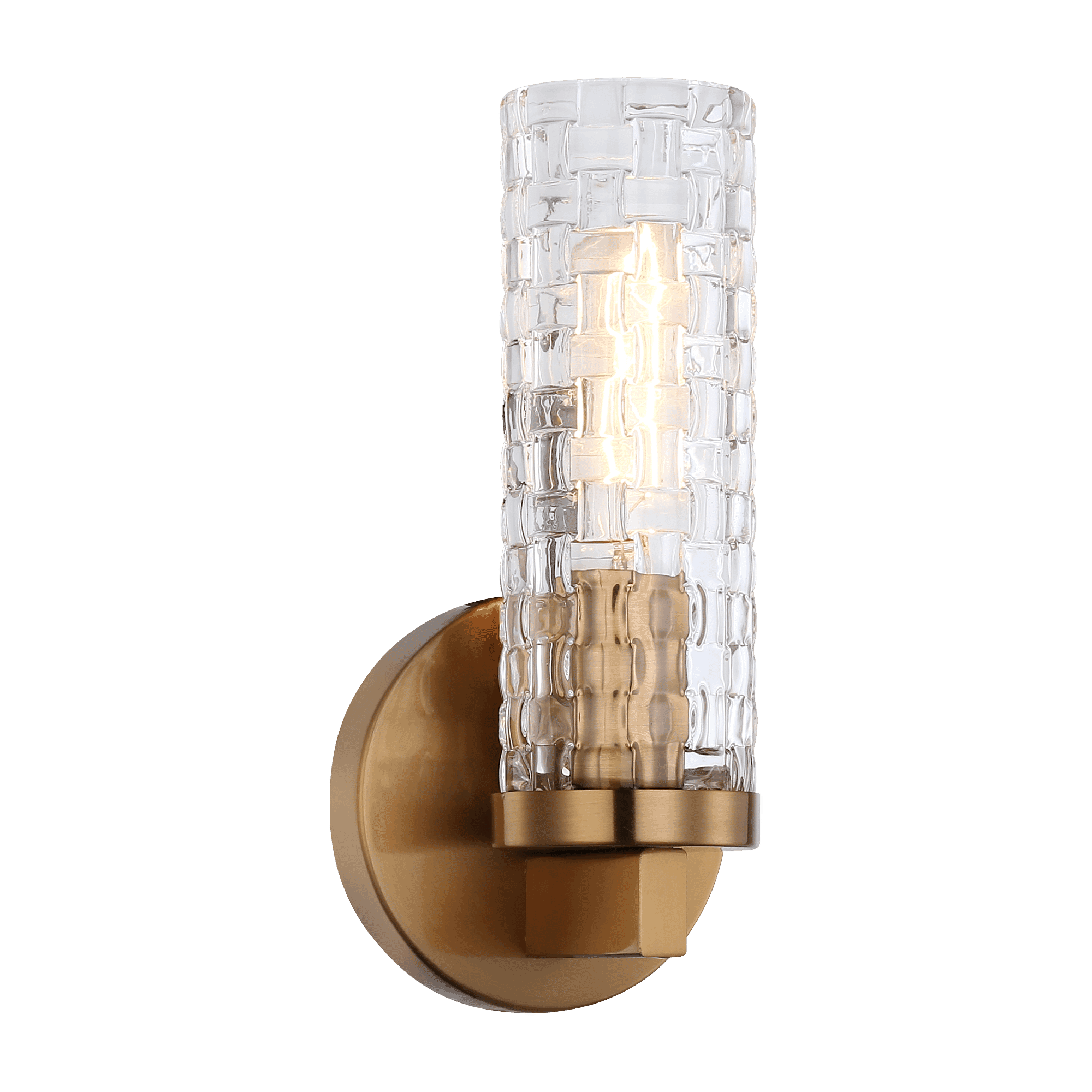 Weaver 1-Light Wall Sconce in Aged Gold Brass