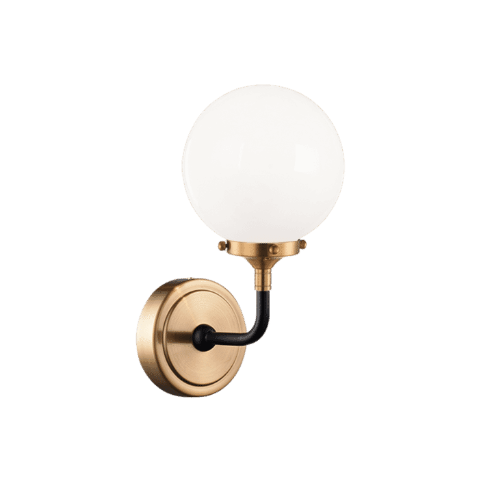 Matteo Particles 1-Light Wall Sconce In Aged Gold Brass Matteo Particles 1-Light Wall Sconce In Aged Gold Brass