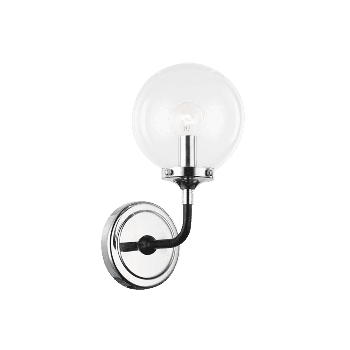 Matteo Particles 1-Light Wall Sconce In Black & Chrome Matteo Particles 1-Light Wall Sconce In Black & Chrome