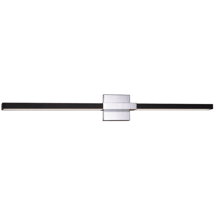 Matteo Lineare 2-Light Wall Sconce In Matte Black & Chrome Matteo Lineare 2-Light Wall Sconce In Matte Black & Chrome
