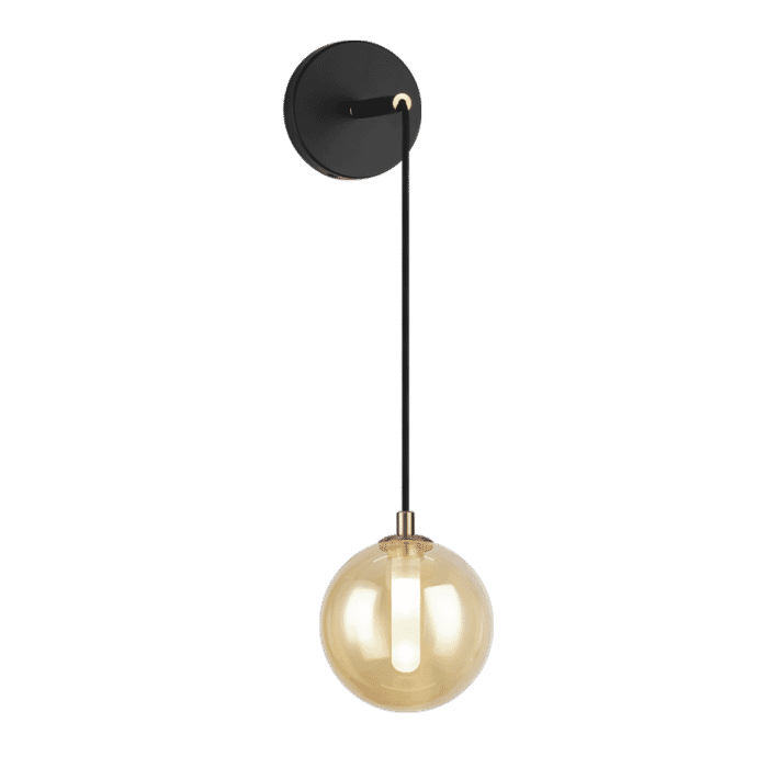 Matteo Magma 1-Light Wall Sconce In Amber Matteo Magma 1-Light Wall Sconce In Amber