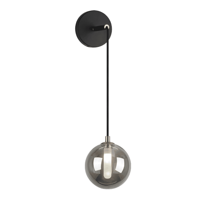 Matteo Magma 1-Light Wall Sconce In Smoke Matteo Magma 1-Light Wall Sconce In Smoke