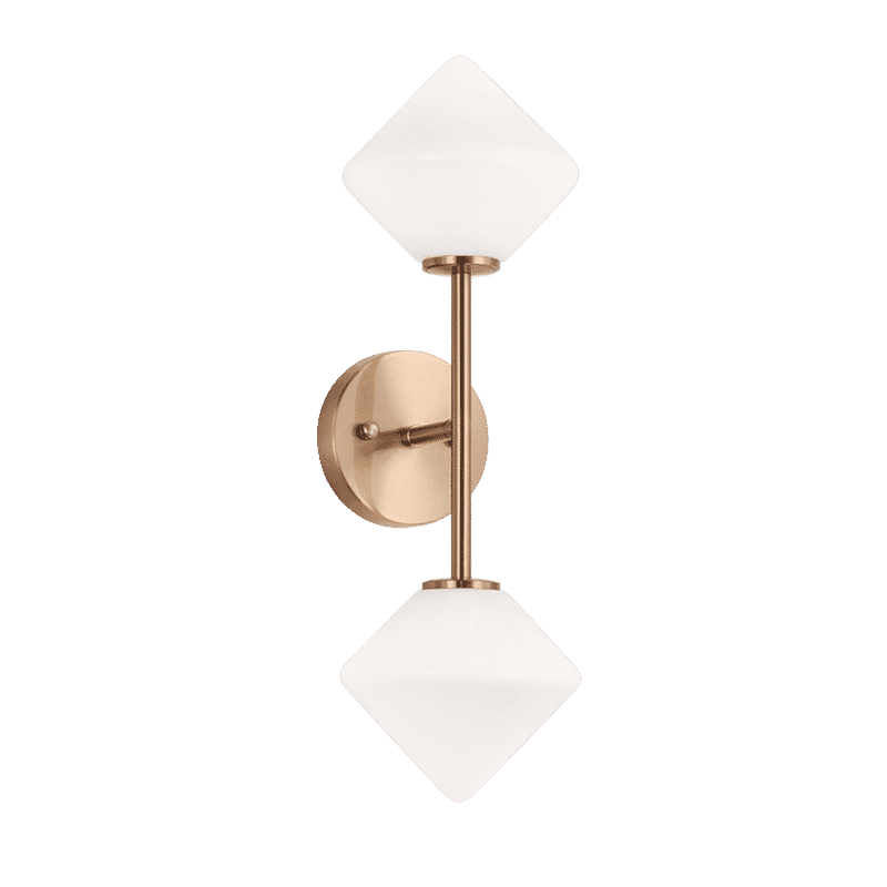 Matteo Novo 2-Light Wall Sconce In Aged Gold Brass