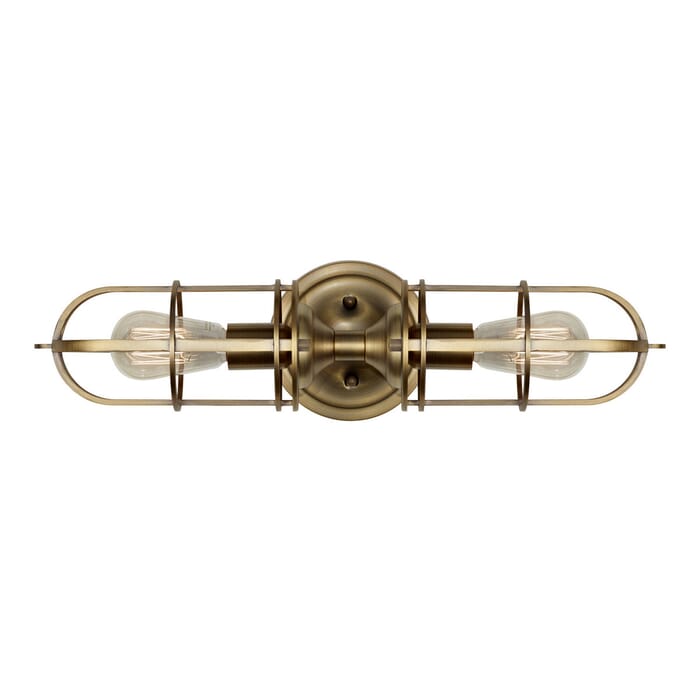 Feiss Urban Renewal 2-Light Dark Antique Brass Wall Sconce Feiss Urban Renewal 2-Light Dark Antique Brass Wall Sconce
