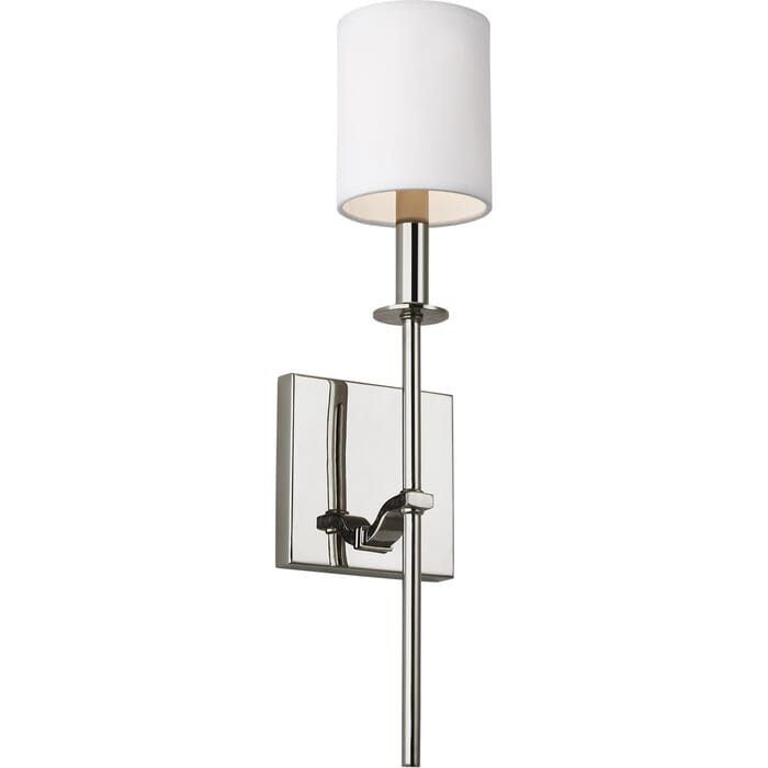 Sea Gull Hewitt Tall Wall Sconce in Polished Nickel Sea Gull Hewitt Tall Wall Sconce in Polished Nickel