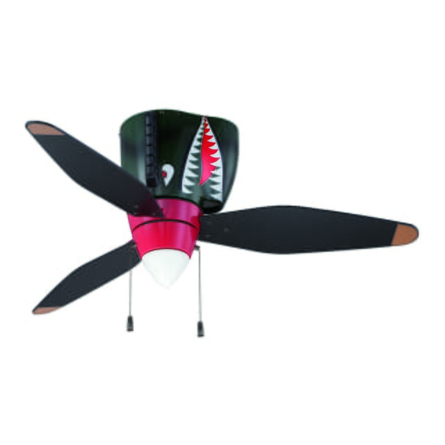 Craftmade 48-inch WarPlanes Flush Mount Ceiling Fan in WarPlanes Tiger Shark