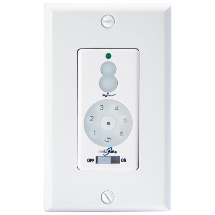 Minka-Aire DC Fan Wall Remote Control Full Function in White Minka-Aire DC Fan Wall Remote Control Full Function in White