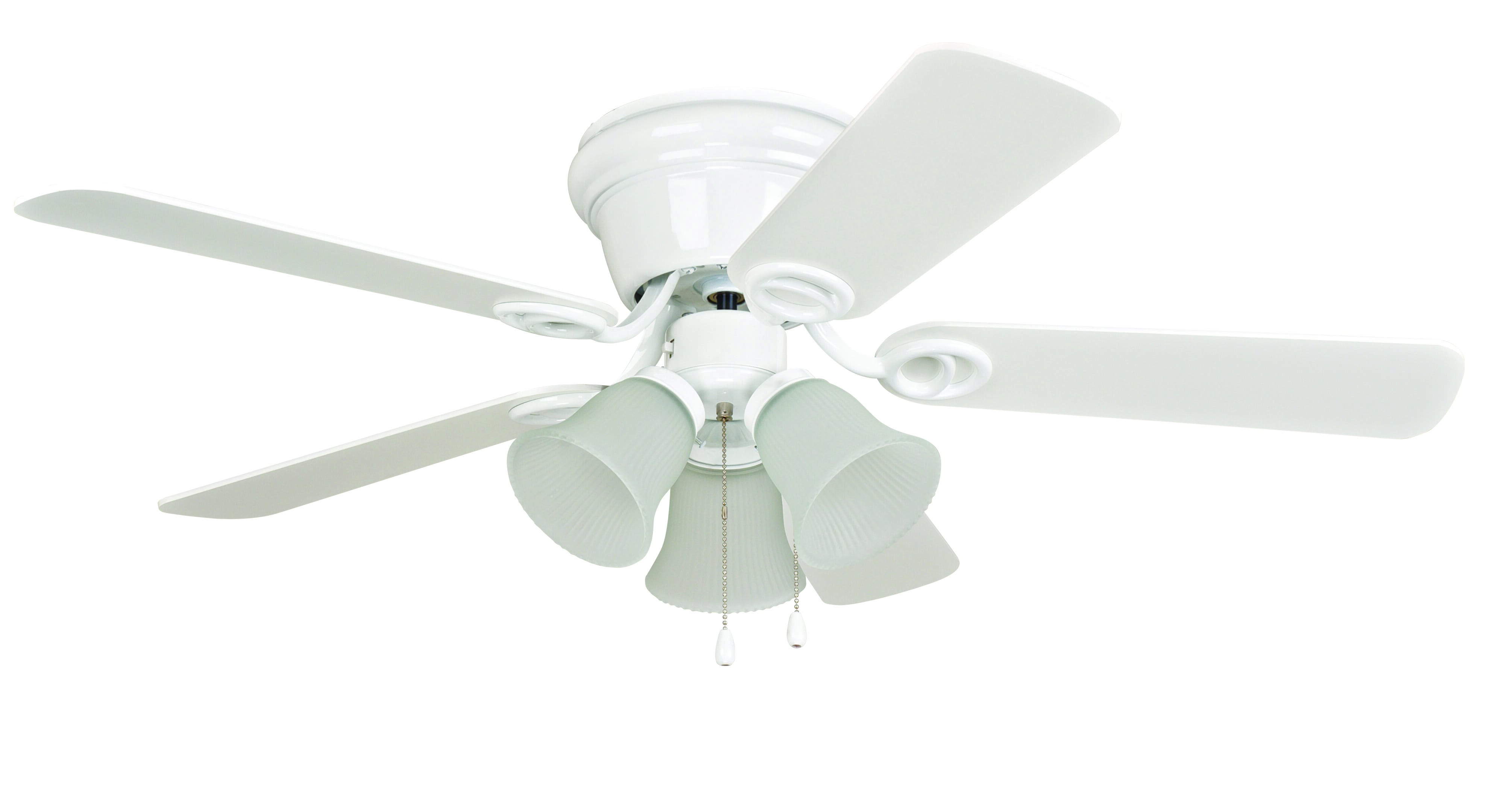 white flush mount ceiling light fan